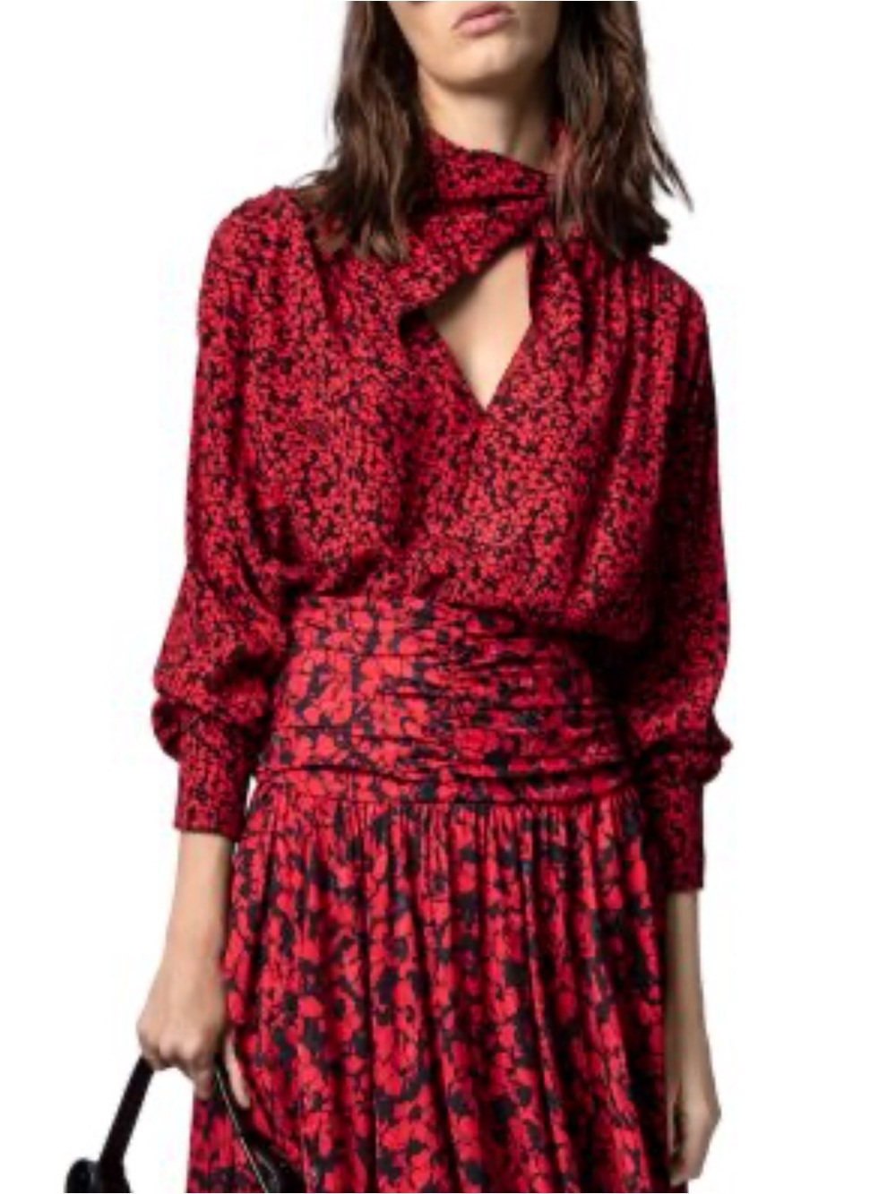 ZADIG & VOLTAIRE Tristian Floral Tie Blouse